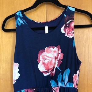 Pinkblush Dark Blue Plus Maternity Maxi Dress